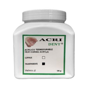 ACRILICO TRANSPARENTE TERMOCURABLE 500 GR ACRIDENT