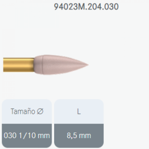 PULIDOR LLAMA PEQUEÑA PARA COMPOSITE GRANO MEDIO 94023M.204.030 KOMET