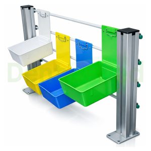 RACK ORGANIZADOR DE CAJAS DE TRABAJO PARA LABORATORIO